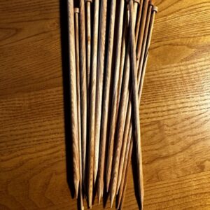 10 Pairs of Wooden Straight Needles